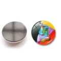 Premium 25mm glass refrigerator magnet featuring a colorful oil painting bulldog design - Bulldog Style ((25MM)XSWX6053-5)