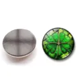 Imán de nevera redondo de cristal de 25 mm con diseño de trébol de cuatro hojas - 25mm / Estilo Trébol de la Suerte 7