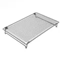Square metal wire cooling rack for baking, cake bread cooling and outdoor BBQ grill mesh. - 43*28*7.5cm Folding Mesh Rack