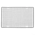 Black metal wire baking cooling rack square BBQ grill grate for kitchen and outdoor cooking - 40.5*25.5*2CM Flat Cooling Rack
