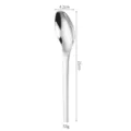 Cuillère de table moderne en acier inoxydable 304, longueur 21cm, tête carrée - Grande Cuillère Diamant / 21cm / Argent