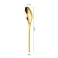 Cuillère à dîner en acier inoxydable 304 doré de 19 cm avec tête en losange et poids 44g - Cuillère Diamant Moyenne / 19cm / Or