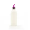 Japanese style sauce squeeze bottle, white plastic body with pink nozzle, kitchen seasoning tool. - Rose Red (Narrow Mouth)