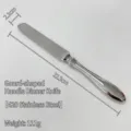 Polished 420 stainless steel dinner knife with a unique decorative gourd-shaped handle - Dinner Knife / Single Pack (22.3cm) / Silver