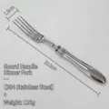 Silver 304 stainless steel dinner fork with decorative gourd handle, 20.3cm long - Dinner Fork / Single Pack (20.3cm) / Silver