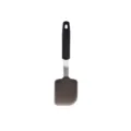 Silicone kitchen spatula with durable metal neck and ergonomic black handle for daily cooking. - Cookie Spatula