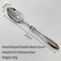Premium 304 stainless steel dining spoon featuring a unique ergonomic gourd handle design - Dinner Spoon / Single Pack (20.9cm) / Silver
