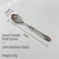 High-quality 304 stainless steel shell shaped spoon with decorative gourd handle design - Shell Spoon
