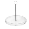 Transparente Acryl-Anzeigeablage mit Metallstange und Ringgriff für die Aufbewahrung zu Hause. - 2807 Tablett (18 * 9,8 cm)