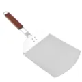 Stainless steel pizza peel with wooden handle, foldable baking spatula for kitchen. - Style 1