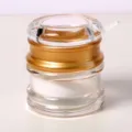 Klares Acryl Gewürzglas mit Goldring, kompaktes Küchenaufbewahrungsglas für Restaurants. - Goldrand 2801A (7,5 X 8 cm)