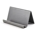 Minimalist brushed 304 stainless steel business card holder for office desks and front desks - Brushed Black
