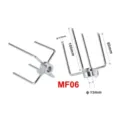 Detailed dimensions and specifications of stainless steel rotisserie forks for BBQ - MF06 / Stainless Steel MF06