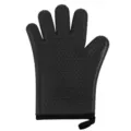 Schwarzer Silikon Fünf-Finger Hitzebeständiger Ofenhandschuh mit Herz-Antirutsch-Textur für Küche. - 1 Schwarz