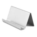 Minimalist 304 stainless steel business card holder with a silver brushed finish - Brushed Silver