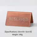 Rose gold stainless steel reserved table sign, 10x5cm dimensions for restaurant settings - RESERVED Sign (10x5cm) / 10x5cm / Rose Gold