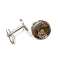 Creative steampunk mechanical gear time gem cufflinks for men's vintage French shirts - Mechanical Gear Time Gem Style (XSWX6040-7)