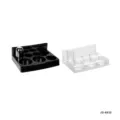 Acryl Gewürzflaschen Halter Ständer Set in Schwarz und Transparenter Farbe JD-6832 - 6832 Sockel (D25 * 17,5 * 10 cm)