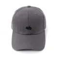 Grijs katoenen honkbalpet met stijlvol borduursel, casual zonnebeschermingshoed voor dames. - Volwassene 55-58cm / Letter Grijs