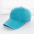 Casquette de baseball en jean lavé pour hommes et femmes, chapeau de soleil rétro unie détail. - Adulte 55-59cm / Bleu