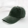 Washed vintage solid color baseball cap, retro casual cotton hat for daily wear. - Adult 55-59cm / Army Green