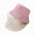 Vue detaillee du chapeau de pecheur, chapeau de soleil d'ete reversible pour femmes. - Adulte 55-58cm / Rose Riz