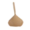 Champagne gold rhinestone triangular evening clutch bag for formal parties - 20x5x17cm / Gold