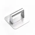 High-quality stainless steel meat press with cylindrical handle for BBQ steaks and burgers - 304 Stainless Steel Meat Press