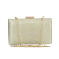 Elegant gold glitter evening clutch bag women party chain shoulder crossbody bag stylish - 20cm x 4cm x 12cm / Gold