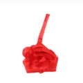 Sac à main de soirée avec fleur de rose 3D en satin rouge élégant chic pour fête mariage - Rouge