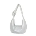 Elegante borsa da sera con strass argento e manico annodato per feste e cerimonie. - 29cm*5cm*15cm / Argento