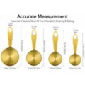 Stainless steel measuring cups set gold kitchen baking tools set with 4 sizes and volume marks - Gold Measuring Cup Set of 4