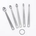 Edelstahl Mini Messlöffel 5er Set für Küche Backen Gewürz Werkzeug Set Haushalt. - 5-teiliges Mini-Messlöffel-Set