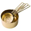 Goldene Messbecher Set Edelstahl Backen Kuechenhelfer Werkzeug Variante Ansicht - Messbecher mit vergoldetem Drahtgriff, 4er-Set