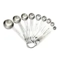 Set di 9 cucchiai misuratori professionali in acciaio inox con scale graduate incise - Set da 9 Cucchiai Misuratori