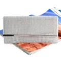 Stunning silver rhinestone evening clutch bag for women, elegant envelope design party purse. - Silver