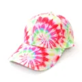 Casquette de baseball tie-dye colorée pour hommes et femmes chapeau de soleil d'été élégant - Style Tie Dye Dégradé Coloré (02) / Taille unique