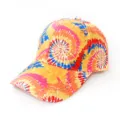 Colorful tie-dye baseball cap for men and women, casual outdoor sun protection sun hat. - Summer Multi-Color Interwoven Tie Dye Style (09) / One Size