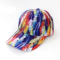 Colorful feather print baseball cap for outdoor casual wear, summer sun protection hat - Trendy All-Over Feather Print Style (15) / One Size