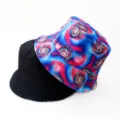 Reversible bucket hat for men and women, fashion digital print sun protection outdoor sun hat. - Style 28