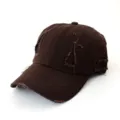 Vintage distressed brown baseball cap for men and women, stylish casual outdoor sun hat. - Adult 55-58cm / Coffee