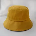 Chapeau bob en coton jaune minimaliste pour protection solaire d'été - Adulte 56-58cm / Style Chapeau Bob / Jaune