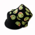 Bob réversible avec imprimé pastèque. Chapeau de pêcheur noir tendance pour femme, protection solaire. - Pastèque Noir