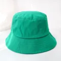Chapeau cloche minimaliste en coton vert vif conçu pour la protection solaire en été - Adulte 56-58cm / Style Chapeau Bob / Vert