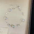 Elegant iridescent crystal bead bracelet with invisible line design for women's jewelry - Bracelet / Iridescent Gypsophila Style (R4052)