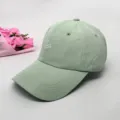Light green baseball cap for women men, embroidered cotton dad hat adjustable casual sun hat. - Adult Adjustable 55-59cm / Smiley Face Green