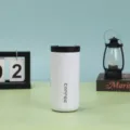 Edelstahl Vakuum isolierter Kaffeetassen Becher mit Deckel für Outdoor und Reise. - 500ml / Weiß