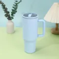 Μεγάλο θερμοδοχείο ανοξείδωτο 40oz με εργονομική λαβή και καπάκι για το αυτοκίνητο. - Μπλε της Λίμνης