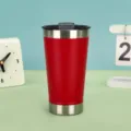 20oz Stainless Steel Insulated Tumbler Portable Beer Cup Outdoor Travel Coffee Mug With Lid - 20oz / Red