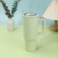 Ανοξείδωτο ποτήρι 40oz με λαβή και καπάκι, μεγάλη χωρητικότητα μονωμένο ταξιδιωτικό ποτήρι. - Πράσινο
